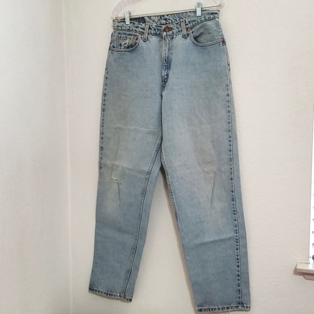 LEVI'S loose fit Straight Leg distressed 12 Med. - Picture 3 of 14